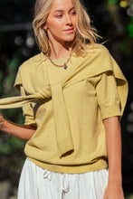 Load image into Gallery viewer, Faux Layered Tie-Front Knit
