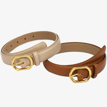 Load image into Gallery viewer, Gold Buckle Slim Belt
