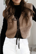 Load image into Gallery viewer, Sherpa Tie Front Vest
