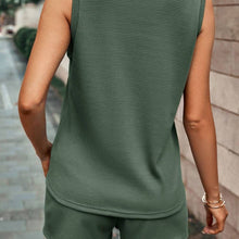 Load image into Gallery viewer, Mist Green Waffle Knit Tank &amp; Shorts Set
