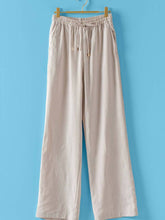 Load image into Gallery viewer, Linen Blend Wide Leg Pants
