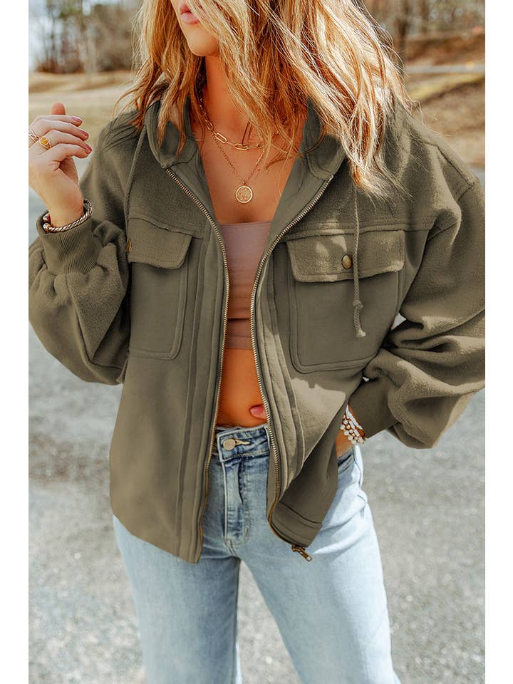 Flap Pocket Sweatshirt jacket