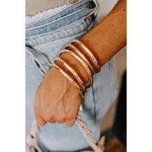 Load image into Gallery viewer, Layered Gold Bangles
