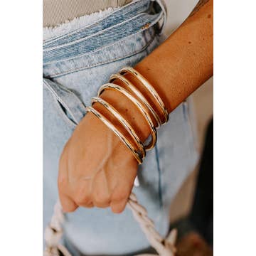 Layered Gold Bangles