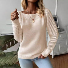 Load image into Gallery viewer, Hollow-Out Long-Sleeved Pullover Sweater
