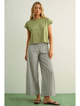 Load image into Gallery viewer, Round Neck Cuffed Sleeve Top
