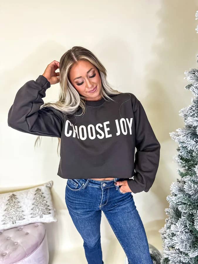 Choose Joy Cropped Sweatshirt
