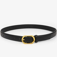 Load image into Gallery viewer, Gold Buckle Slim Belt

