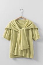 Load image into Gallery viewer, Faux Layered Tie-Front Knit
