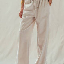 Load image into Gallery viewer, Linen Blend Wide Leg Pants
