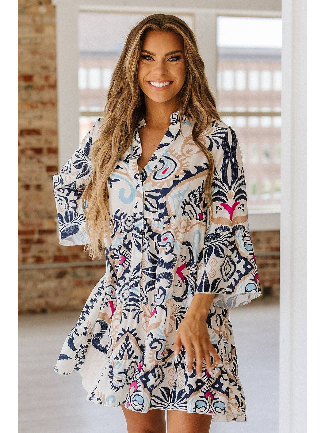 Kilah Boho Tiered Mini Dress