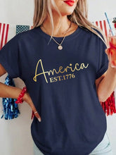 Load image into Gallery viewer, America Gold Graphic T Shirt
