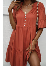 Load image into Gallery viewer, Lydia V-Neck Button Front Dress
