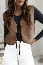 Load image into Gallery viewer, Sherpa Tie Front Vest
