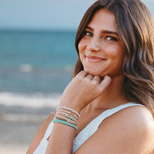 Load image into Gallery viewer, K'lani "Reflect" Gold Wave Beachy Hair Tie Bracelets
