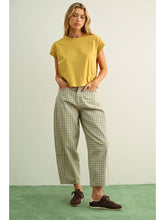 Load image into Gallery viewer, Round Neck Cuffed Sleeve Top
