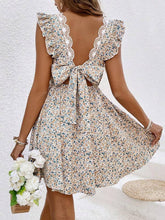 Load image into Gallery viewer, Floral print Ruffled V-neck Sleeve Dress
