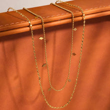 Load image into Gallery viewer, Arômes 18K Gold Non-Tarnish Layered Tassel Necklace
