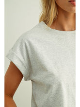 Load image into Gallery viewer, Round Neck Cuffed Sleeve Top
