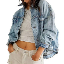 Load image into Gallery viewer, Loose Stylish crop Denim Jacket
