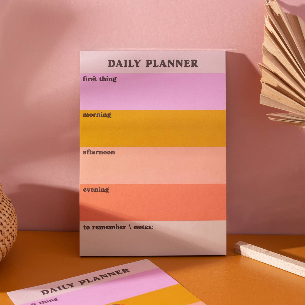 Color Block Daily Planner Pad