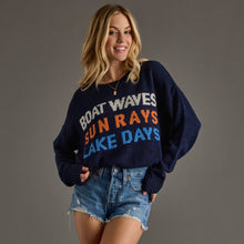 Load image into Gallery viewer, Lake Days Navy Sweater
