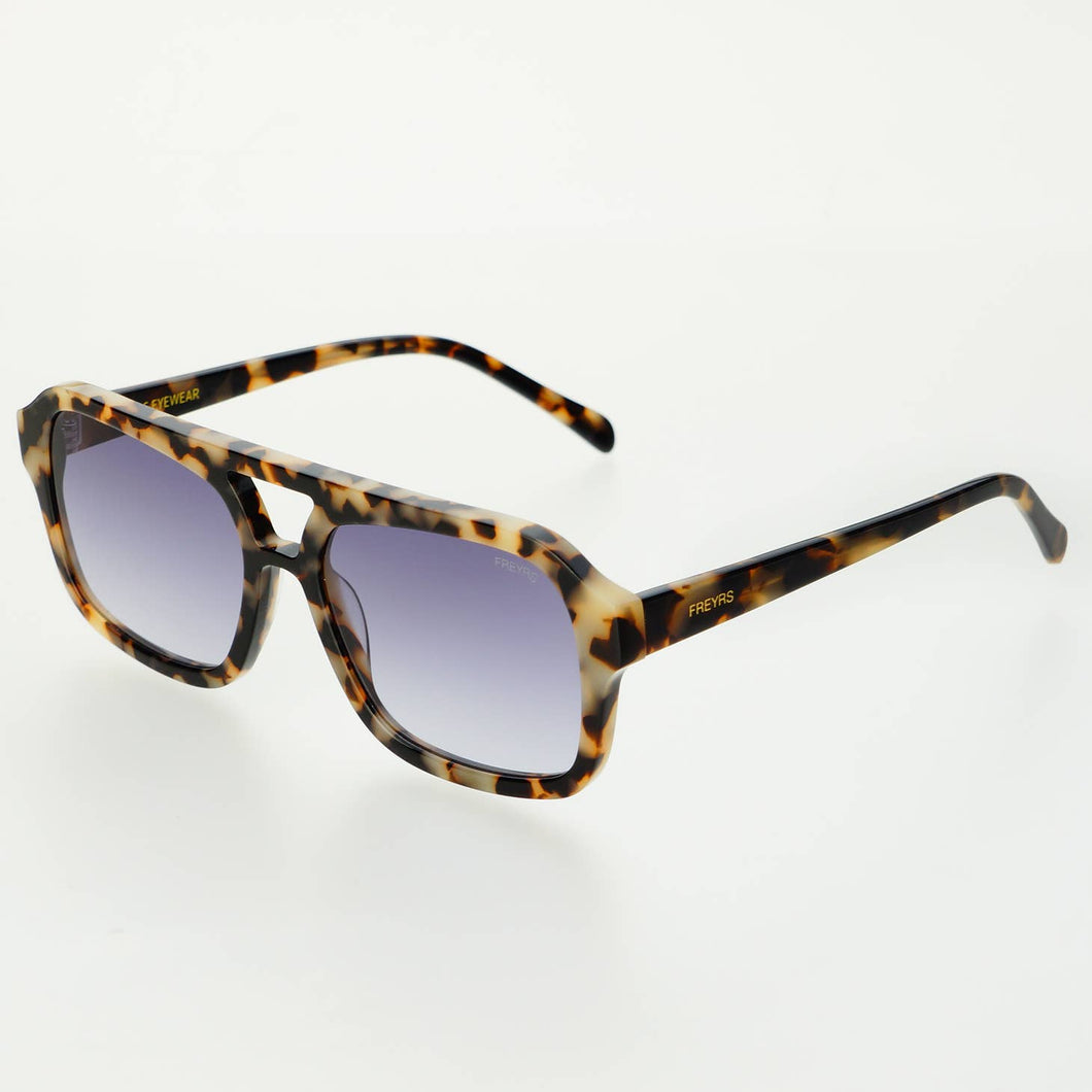 Havana Acetate Aviator Sunglasses