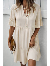 Load image into Gallery viewer, Lydia V-Neck Button Front Dress
