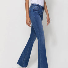 Load image into Gallery viewer, Alison Mid Rise Raw Hem Flare Jeans
