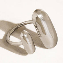 Load image into Gallery viewer, Roxy Modern Silver Open Statement Ring
