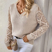 Load image into Gallery viewer, Crochet Sleeve Sweater

