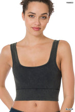 Load image into Gallery viewer, Jorja Washed Ribbed Square Neck Cropped Tan
