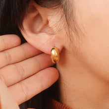 Load image into Gallery viewer, Blandine Small Classic Hoop Earring
