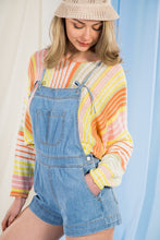 Load image into Gallery viewer, Washed Chambray Overall Shorts

