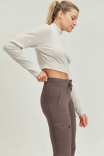 Load image into Gallery viewer, Ribbed Mock Neck Cropped Top
