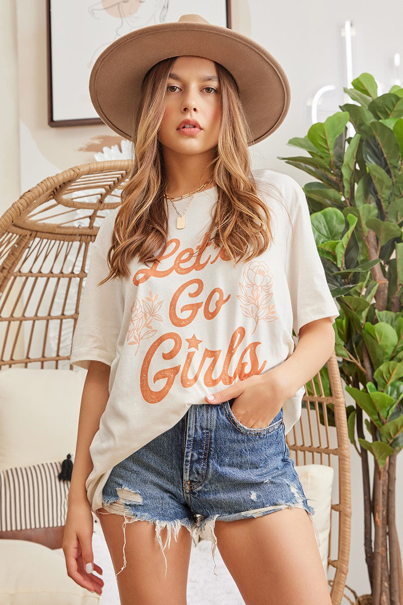 Oversized Vintage Lets Go Girls