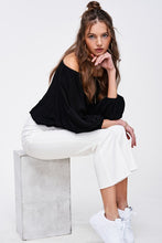 Load image into Gallery viewer, Off the Shoulder Balloon Sleeve Shirt

