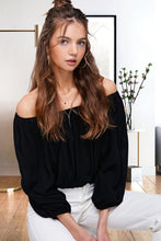 Load image into Gallery viewer, Off the Shoulder Balloon Sleeve Shirt
